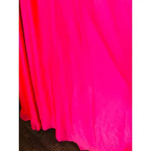 ASHLEYLAUREN Hot Pink Pleated Crystal Pearl Beaded One Shoulder Gown Size 8 thumbnail 5