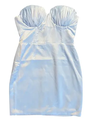 naked wardrobe Clam Shell Sweetheart Sleeveless Dress - Icy Blue Size S thumbnail 1