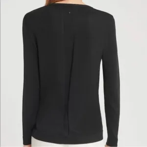 Cuyana Classic Cotton Cashmere V-neck‎ Sweater Black Size XS Silk Lightweight thumbnail 2