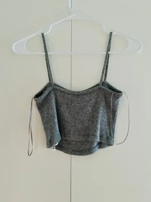 zara grey tank cardigan set size small thumbnail 4