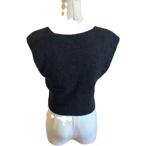 Intimately Free People fuzzy v-neck cropped sweater Medium cozy flirty thumbnail 3