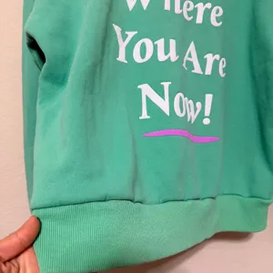 Yllw Graphic‎ Sweatshirt Mint Green Womens Small Athleisure Casual Spring thumbnail 5