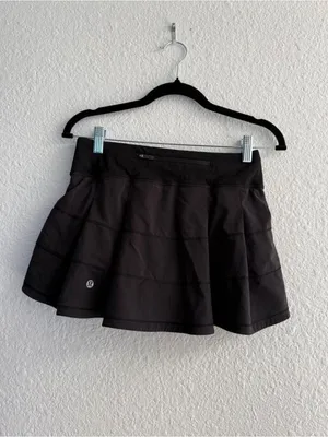 Lululemon Pace Rival Mid Rise Skirt Black Size 4 thumbnail 4