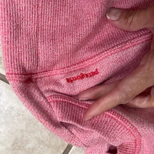 Patagonia pink Heathered Full Zip Hoodie Jacket Thumbholes Women size S Workout thumbnail 10