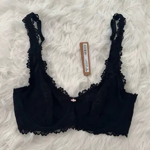 Skims Stretch Lace Unlined Full Coverage Bra Onyx Size 32C thumbnail 1