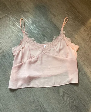 ABOUND Lace Trim Satin Crop Camisole thumbnail 2