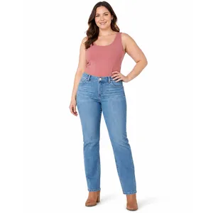 Lee Womens Jeans Size 12M Aspire Blue Relaxed Fit Straight Leg Denim Casualwear thumbnail 9