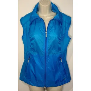 Alo Coolfit Bright Blue Nylon Lightweight Zip Vest Size S Small EUC!! thumbnail 2