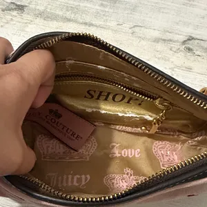 Vintage Juicy Couture Pink Suede Barrel Shoulder bag Y2K thumbnail 6