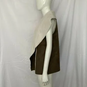 Susina NWT Open Front Vest Faux Shearling &‎ Suede Small thumbnail 5