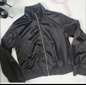 Nasty Gal black satin bomber jacket thumbnail 11