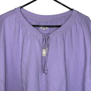 Aerie Easy Street Oversized Sweatshirt XL NWT Peasant Boho‎ Lavender Purple Boxy thumbnail 4