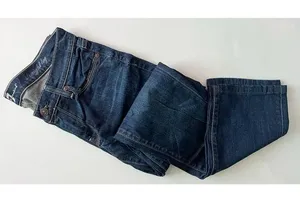 7 For All Mankind • Dark Blue Straight Leg Denim Jeans thumbnail 1