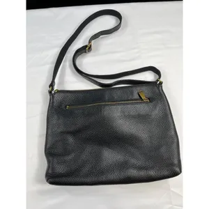 Fossil SKU 7461 Black Leather Crossbody Bag Purse thumbnail 2