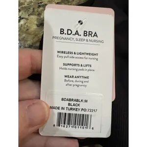 Belly Bandit BDA‎ Bra for Nursing, Seamless & Wireless Size Medium Black thumbnail 4