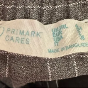 Primark Gray Pinstripe Pleated Wide Leg Trousers Dress Pants Size 2 thumbnail 8