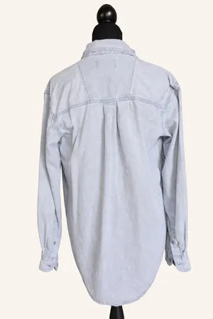 Wrangler Rugged Wear Light Wash Denim Button-Up Shirt – Size M/M thumbnail 2