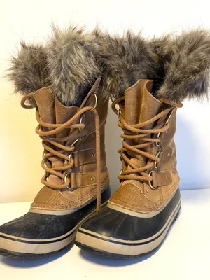 Sorel Joan of Arctic Waterproof Winter Boots Suede Faux Fur Womens Shoe Size 8.5 thumbnail 2