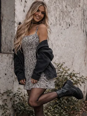 American Eagle leopard print mini dress grunge goth animal print S thumbnail 1