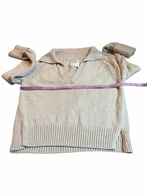Abercrombie notch neck oversized sweater thumbnail 3