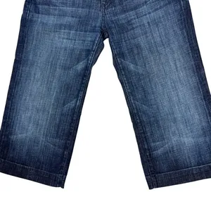 7‎ For All Mankind Low-Rise Crop Dojo Wide Leg Jeans 32" Dark Wash 7FAM Y2K USA thumbnail 9