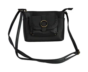 B.O.C. Born‎ Concepts Black Crossbody Bag Front Flap Pocket Adjustable Strap thumbnail 1