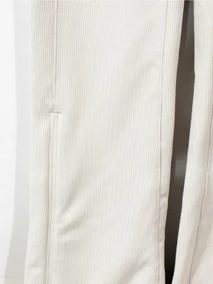 Lululemon Ribbed Softstreme Zip-leg High Rise Cropped Pant 25” BONE Size 4 thumbnail 2