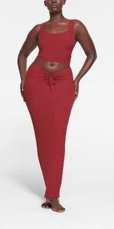 SKIMS Soft Lounge Skirt Ruched thumbnail 1