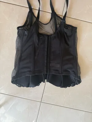 Vintage Victoria’s Secret Black Embroidered Corset Bustier Top thumbnail 5