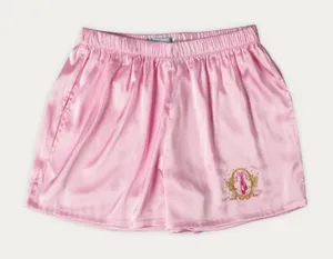 Pink Ballet Satin Shorts with Embroidery Small thumbnail 1
