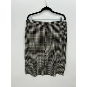 Brixton Country Plaid Midi Skirt Button Front Western Grunge 90s Y2K thumbnail 2