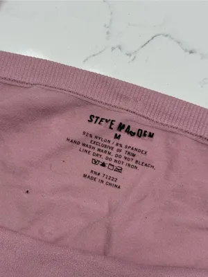 Steve Madden Bedazzled Logo Sports Bra thumbnail 3