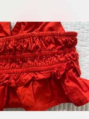 Sim & Sam red ruffle tank top thumbnail 6