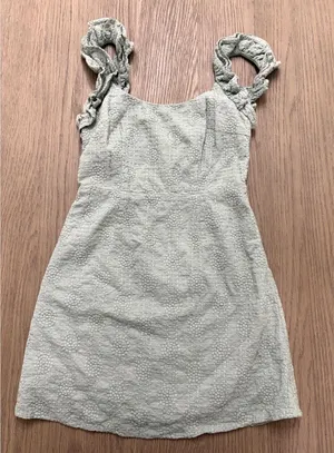 Selfie Leslie Textured Mini Dress Ruched Straps Women’s XS thumbnail 1