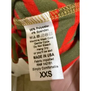 LuLaRoe Randy Red Olive Stripe Raglan Baseball Tee Women's XXS NWT USA thumbnail 6