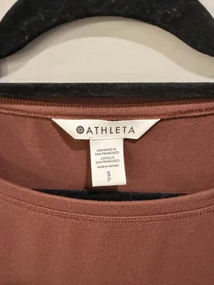Athleta All Around Ruched Long Sleeve Top Chocolate Brown thumbnail 5