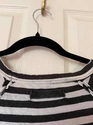 FREE PEOPLE MOVEMENT She's Everything Stripe Shirt In Black/ White - XS thumbnail 8