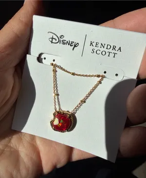 Disney Kendra Scott Gold Necklace with Red Apple Charm thumbnail 1