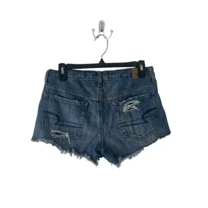 American Eagle Size 6‎ Vintage Hi Rise Festival Button Fly Cut Off Shorts thumbnail 4