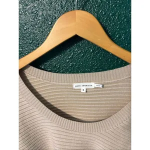 Good American Tan Ribbed Sweater Sz 5/2x thumbnail 2