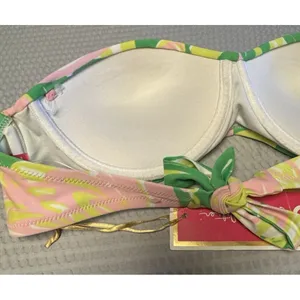 Lilly Pulitzer for Target‎ Women's Floral Bandeau Bikini Top NWT SZ Med Tie Back thumbnail 10