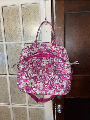 Vera Bradley Quilted Paisley Pink Travel Tote Bag thumbnail 2