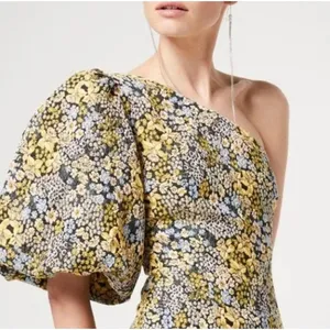 NWT Atoir Dare‎ to Love Jacquard Puff Shoulder Mini Dress in Cameo Bloom thumbnail 4