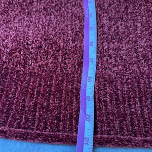 Altard State Women Size Medium Chenille Knit Sweater Burgundy Crew Neck Soft thumbnail 10