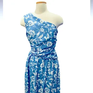 Abercrombie And Fitch One-Shoulder Cutout Maxi Dress Floral Midi Size L NWOT thumbnail 4