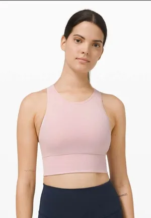 Lululemon Ebb to Train Bra *Medium Support, C/D Cup Porcelain Pink thumbnail 1