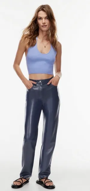 Aritzia Pleather Pants Wilfred High-Waisted thumbnail 2