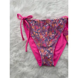 Ninety Nine Tunnel Tie Reversible Hipster Swim Bottoms Size Large thumbnail 5