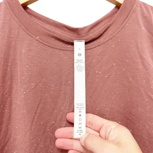 Lululemon Speckled Mauve Short Sleeve T Shirt Sz 4 thumbnail 2