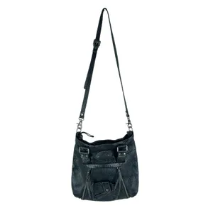 Renato Minelli Metallic Tote Bag Crossbody Bag Convertible Black thumbnail 12